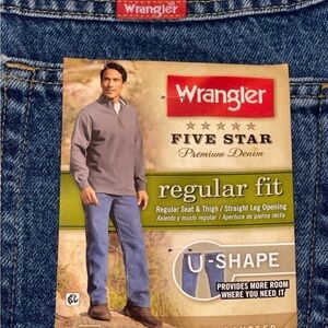 Men’s Wrangler Regular Fit Straight Leg Denim Jeans 36x29 NWT